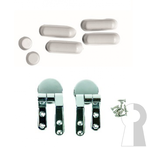 Kit Cerniere Per Sedile Easy/500 41969 | Finitura Cromata | Facile Installazione, Design Basic