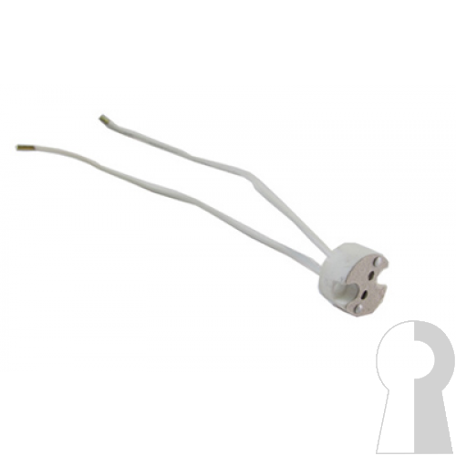 Portalampada GU5.3 In Ceramica Con Cavo Silicone 14cm - 12V-250V, 100W Max, Per Faretti LED E Alogeni, Set Da 10 Pezzi